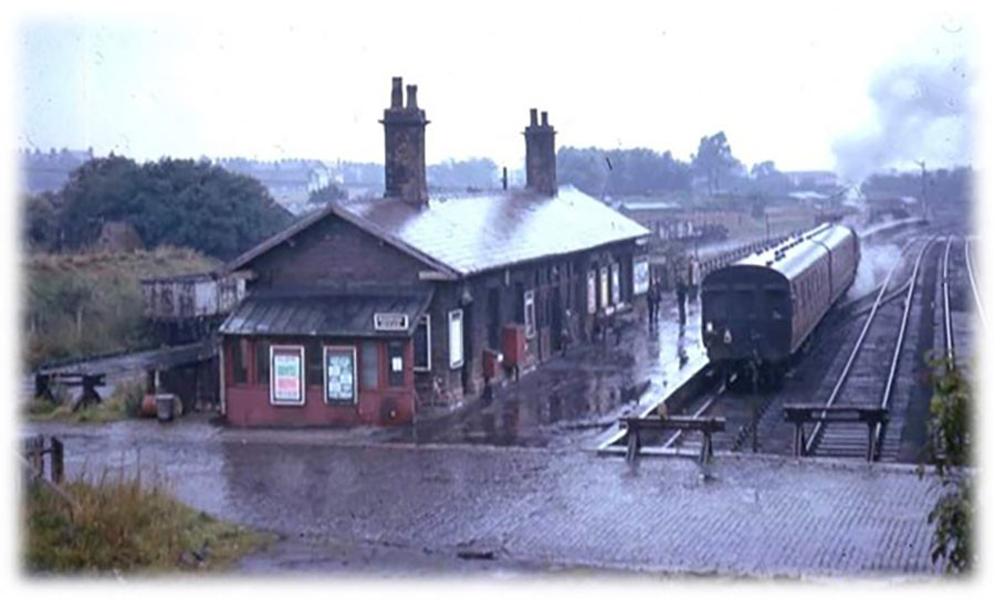 Horwich Station platform and station building