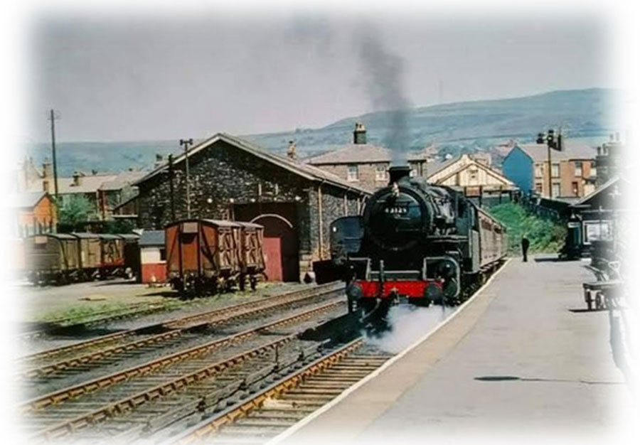 Horwich Station with the Goods shed visible Circa 1962