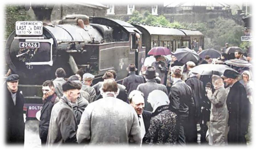 The last day of Horwich Station passenger service 25th September 1965